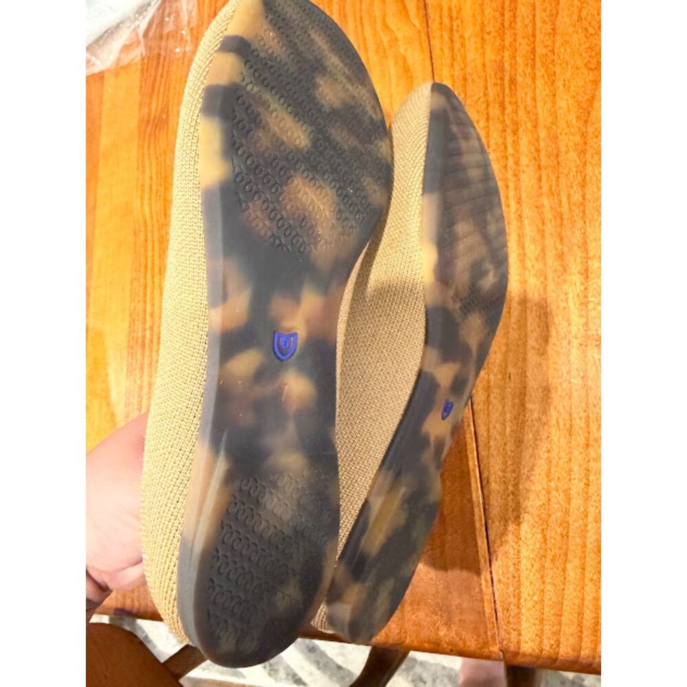 Rothy's The Max Square Mary Jane Flat Ballet Tan Size 7 Classic Washable Comfort - Picture 3 of 3